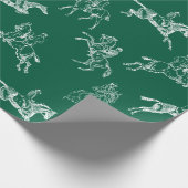 Moderne stijlvolle Hunter Green Horseback Riding T Cadeaupapier (Hoek)