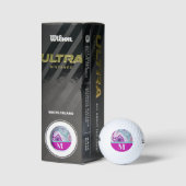Moderne stijlvolle initiaal monogram golfballen (Verpakking)