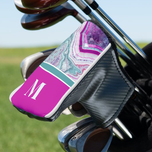 Moderne stijlvolle initiaal monogram golfheadcover