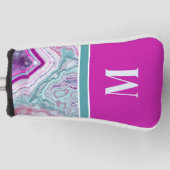 Moderne stijlvolle initiaal monogram golfheadcover (Voorkant)