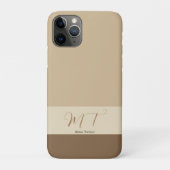 Moderne, stijlvolle initialen met aardtoonkleuren Case-Mate iPhone case (Achterkant)