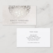 Moderne, stijlvolle interieurontwerper, zilver en visitekaartje (Voorkant / Achterkant)