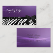 Moderne stijlvolle Kaart, boeg, Zebra Print Loyalt Klantenkaartje (Voorkant / Achterkant)