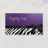 Moderne stijlvolle Kaart, boeg, Zebra Print Loyalt Klantenkaartje (Voorkant)