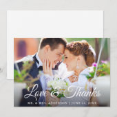 Moderne Stijlvolle Kalligrafie Liefde en Bedankt B (Voorkant / Achterkant)