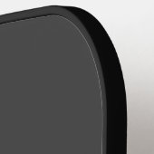 Moderne stijlvolle kalligrafie monogram zwart grij pickleball paddle (Links Detail)