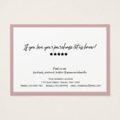 Moderne, stijlvolle kalligrafie QR-code bedankt je Visitekaartje (Achterkant)