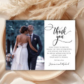 Moderne Stijlvolle Kalligrafie Script 2 Foto Bruil Bedankkaart