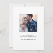 Moderne stijlvolle kalligrafie script foto bruilof save the date (Achterkant)