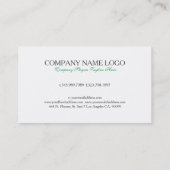 Moderne stijlvolle Kelly Green & White Consulting Visitekaartje (Achterkant)