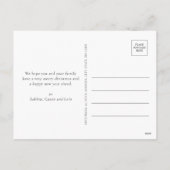 Moderne stijlvolle kerst 1 foto feestdagenkaart (Achterkant)