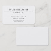 Moderne, stijlvolle, klassieke White Professional Visitekaartje (Voorkant / Achterkant)