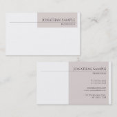 Moderne stijlvolle kleuren Elegant Clean Plain Lux Visitekaartje (Voorkant / Achterkant)