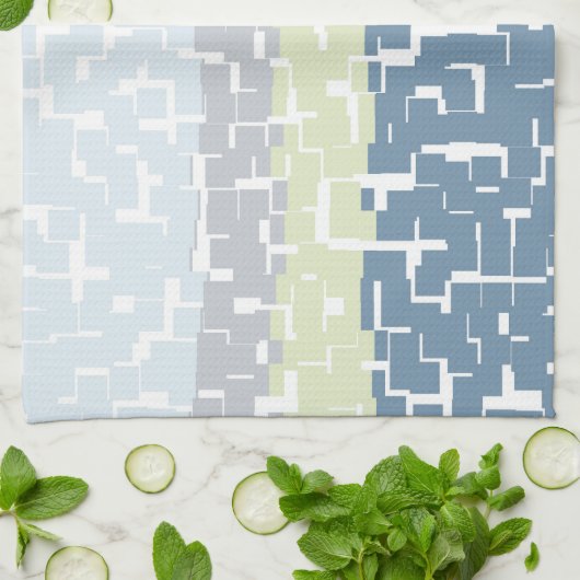 Moderne, stijlvolle kleuren op aarde theedoek (Gevouwen)