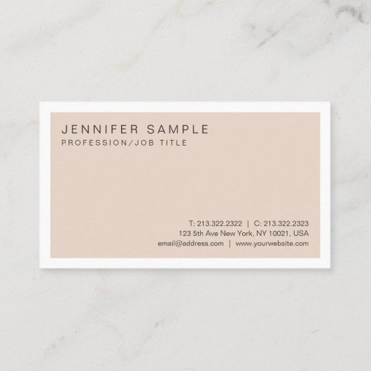 Moderne stijlvolle kleuren trendy design glamour visitekaartje (Achterkant)