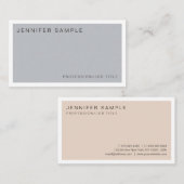 Moderne stijlvolle kleuren trendy design glamour visitekaartje (Voorkant / Achterkant)