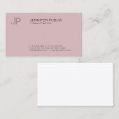 Moderne, stijlvolle kleurenmonogram visitekaartje (Voorkant / Achterkant)