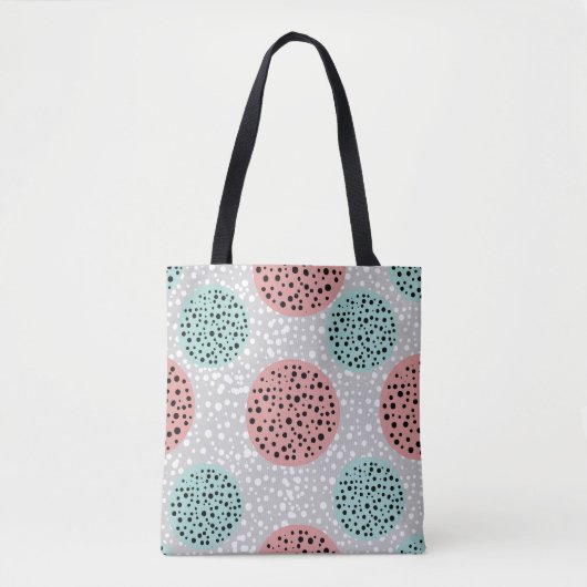 Moderne stijlvolle kleurrijke Abstracte kunstvorme Tote Bag (Voorkant)