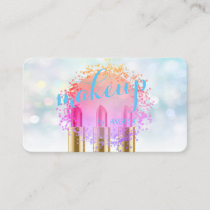 Moderne stijlvolle kleurrijke Bokeh ,Lipsticks Visitekaartje