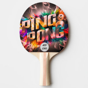 Moderne stijlvolle kleurrijke LOGO trendy Tafeltennisbatje