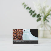 Moderne, stijlvolle koffiebeker, cafe-brood visitekaartje (Staand voorkant)