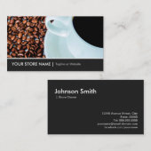 Moderne, stijlvolle koffiebeker, cafe-brood visitekaartje (Voorkant / Achterkant)