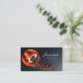 Moderne, stijlvolle koffiebonen visitekaartje (Staand voorkant)