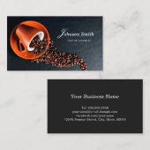 Moderne, stijlvolle koffiebonen visitekaartje (Voorkant / Achterkant)