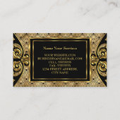 Moderne stijlvolle kunst Deco Gold Black 1930 Visitekaartje (Achterkant)