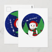 Moderne stijlvolle kunstillustratie Kerstontwerp Briefkaart (Voorkant / Achterkant)