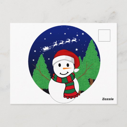 Moderne stijlvolle kunstillustratie Kerstontwerp Briefkaart (Achterkant)