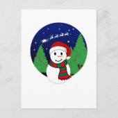 Moderne stijlvolle kunstillustratie Kerstontwerp Briefkaart (Voorkant)