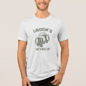 Moderne stijlvolle laatste bier slok groene bruide Tri-Blend shirt (Voorkant)