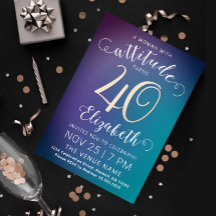 Moderne Stijlvolle Lady Veertig Turquoise Gradient