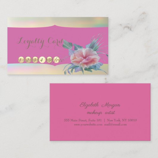 Moderne, stijlvolle, langwerpige Kaart Klantenkaartje (Voorkant / Achterkant)