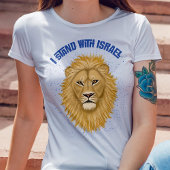 Moderne Stijlvolle Leeuw van Juda I Stand met Isra T-shirt