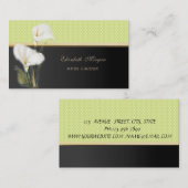 Moderne stijlvolle legante poladots, Calla Visitekaartje (Voorkant / Achterkant)