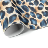 Moderne Stijlvolle Leopard Pattern Waterverf Style Cadeaupapier (Rol Hoek)