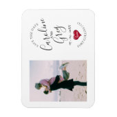 Moderne stijlvolle liefdestypografie Sparen de Fot Magneet (Verticaal)