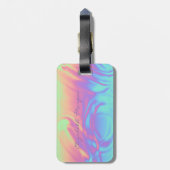 Moderne stijlvolle lips, ombre Holographic Bagagelabel (Achterkant verticaal)