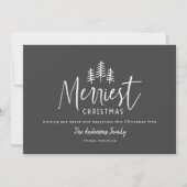 Moderne, stijlvolle, luxe kerst feestdagenkaart (Voorkant)