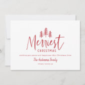 Moderne, stijlvolle, luxe kerst feestdagenkaart (Voorkant)