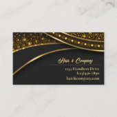 Moderne stijlvolle luxe zwart goud visitekaartje (Voorkant)