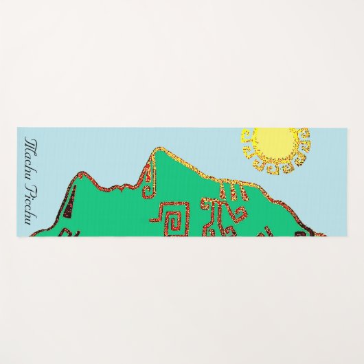 Moderne, stijlvolle machine Picchu-tekening Yogamat (Voorkant (horizontaal))