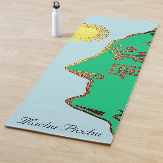 Moderne, stijlvolle machine Picchu-tekening Yogamat (In situ)