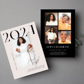 Moderne stijlvolle magazine | Afstudeerfoto-feestj Kaart