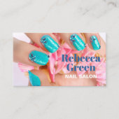 Moderne Stijlvolle Manicurist Nail Artist Nail Sal Visitekaartje (Voorkant)