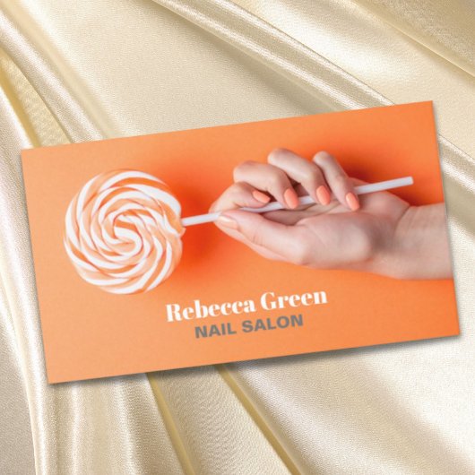 Moderne Stijlvolle Manicurist Nail Artist Nail Sal Visitekaartje