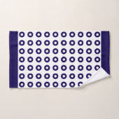 Moderne Stijlvolle Marine Blauw en Wit Badhanddoek Bad Handdoek (Handdoek)