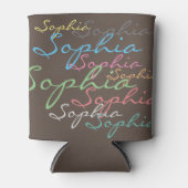 Moderne stijlvolle Maximalistische aangepaste naam Blikjeskoeler (Voorkant)